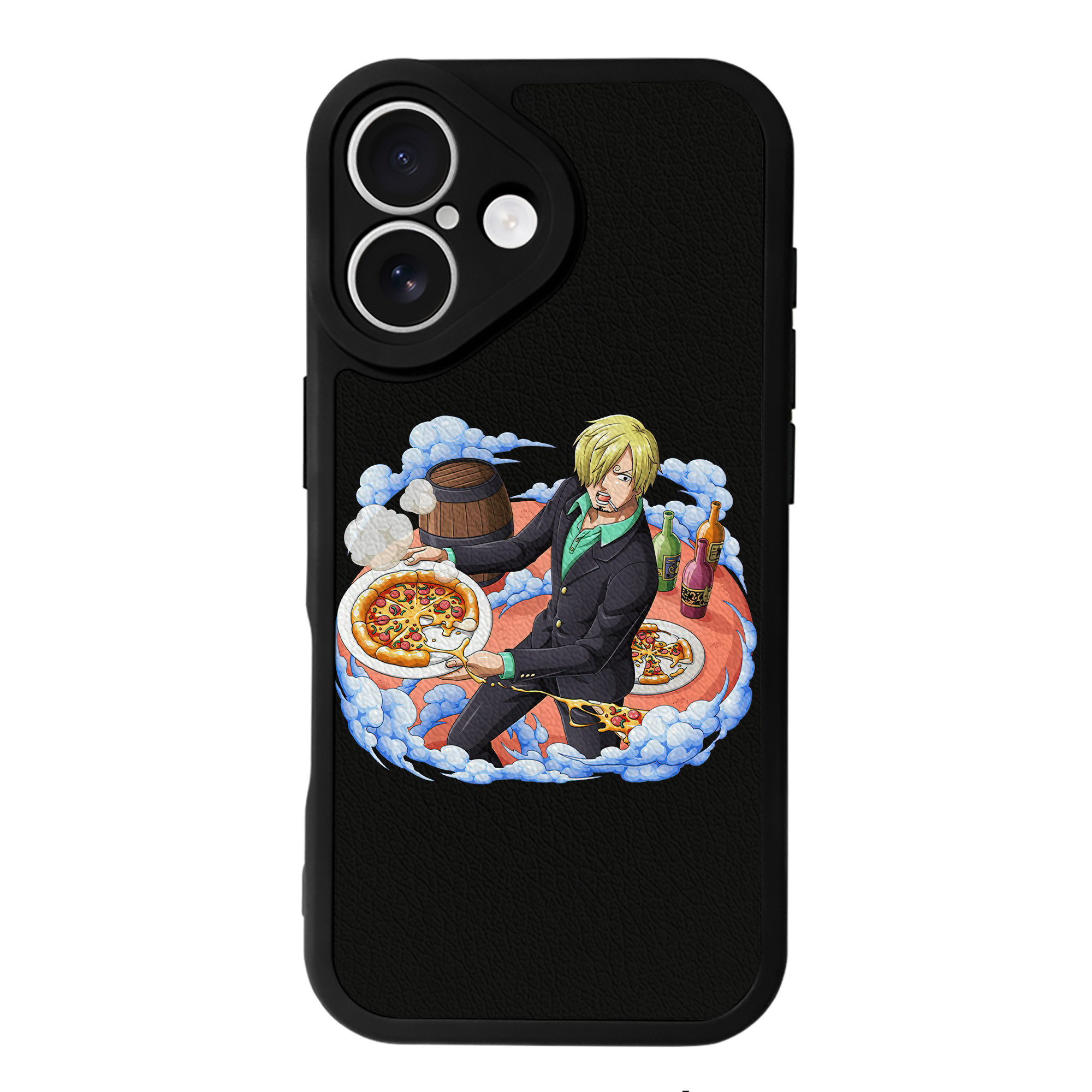 （画像用） ワンピース サンジ ONE PIECE Sanji 【iPhone 16シリーズ対応】シリコンスマホケース（レザー調） 材質：シリコン
